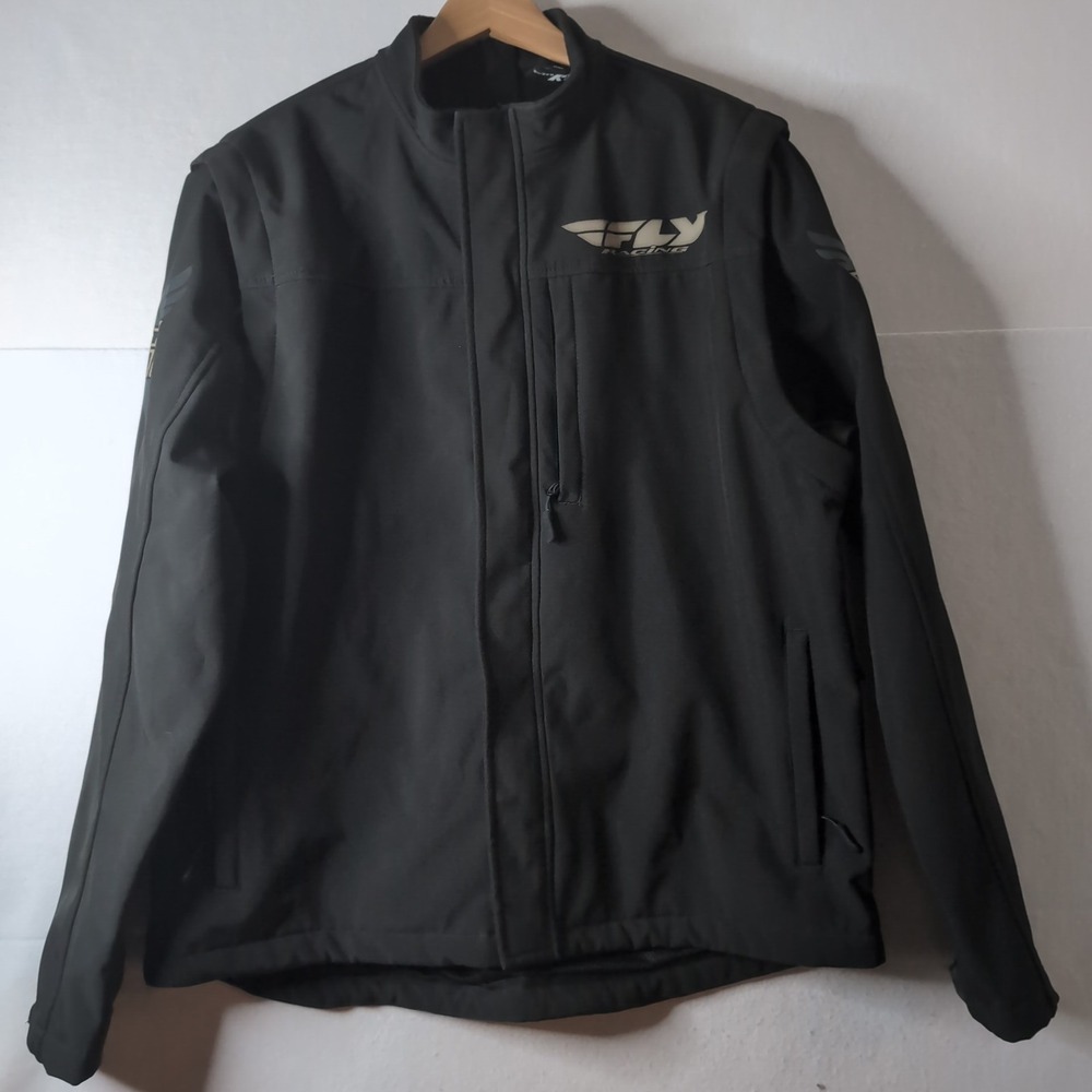 Fly Racing Mens Black Softshell Jacket Full Zip Motocross RN104096 Size XL